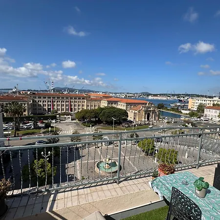 아파트 En Toit Terrasse - Vue - Grande Terrasse 툴롱
